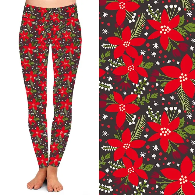 24/7 Leggings – Festive Flower