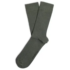 6-pack Army Green Fine Rib Socks - Originals Collection