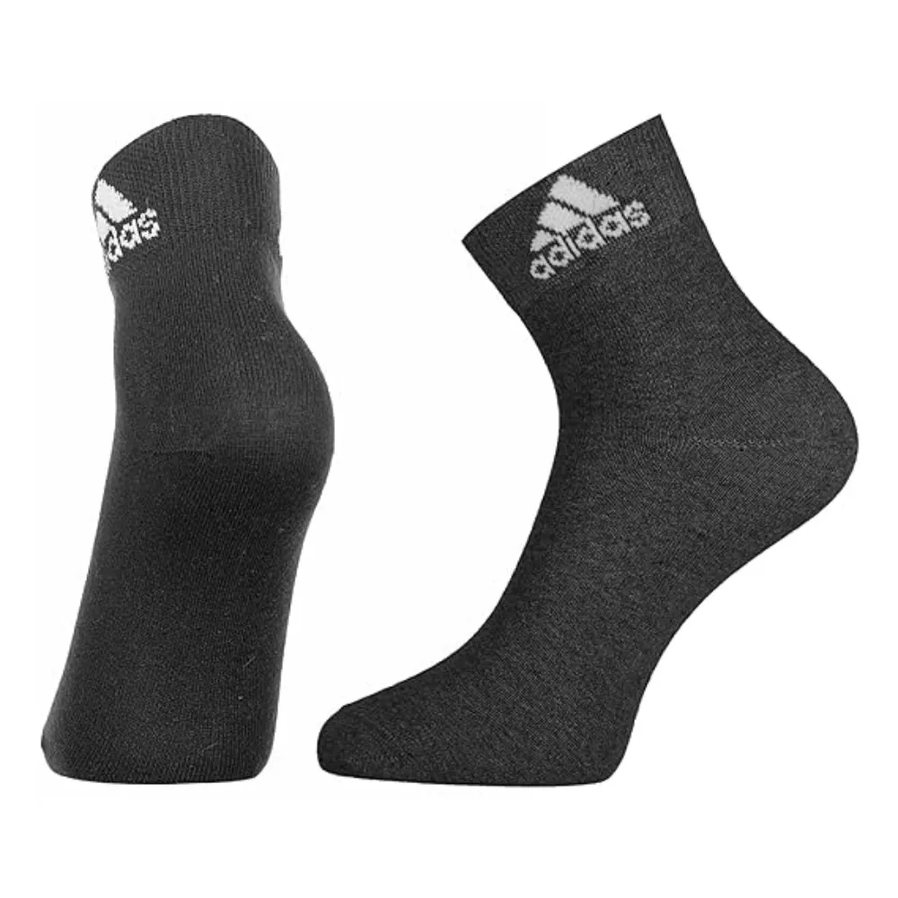 Adidas Men's Flat Knit Ankle Socks (Cotton/Colligative Navy/ Anthra Melange)