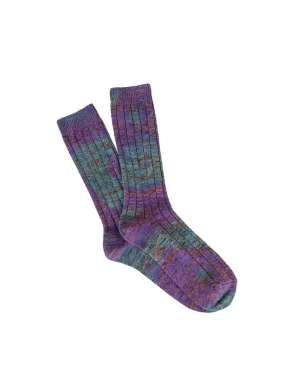 Anonymous Ism Mix Tie Dye Crew Socks Purple