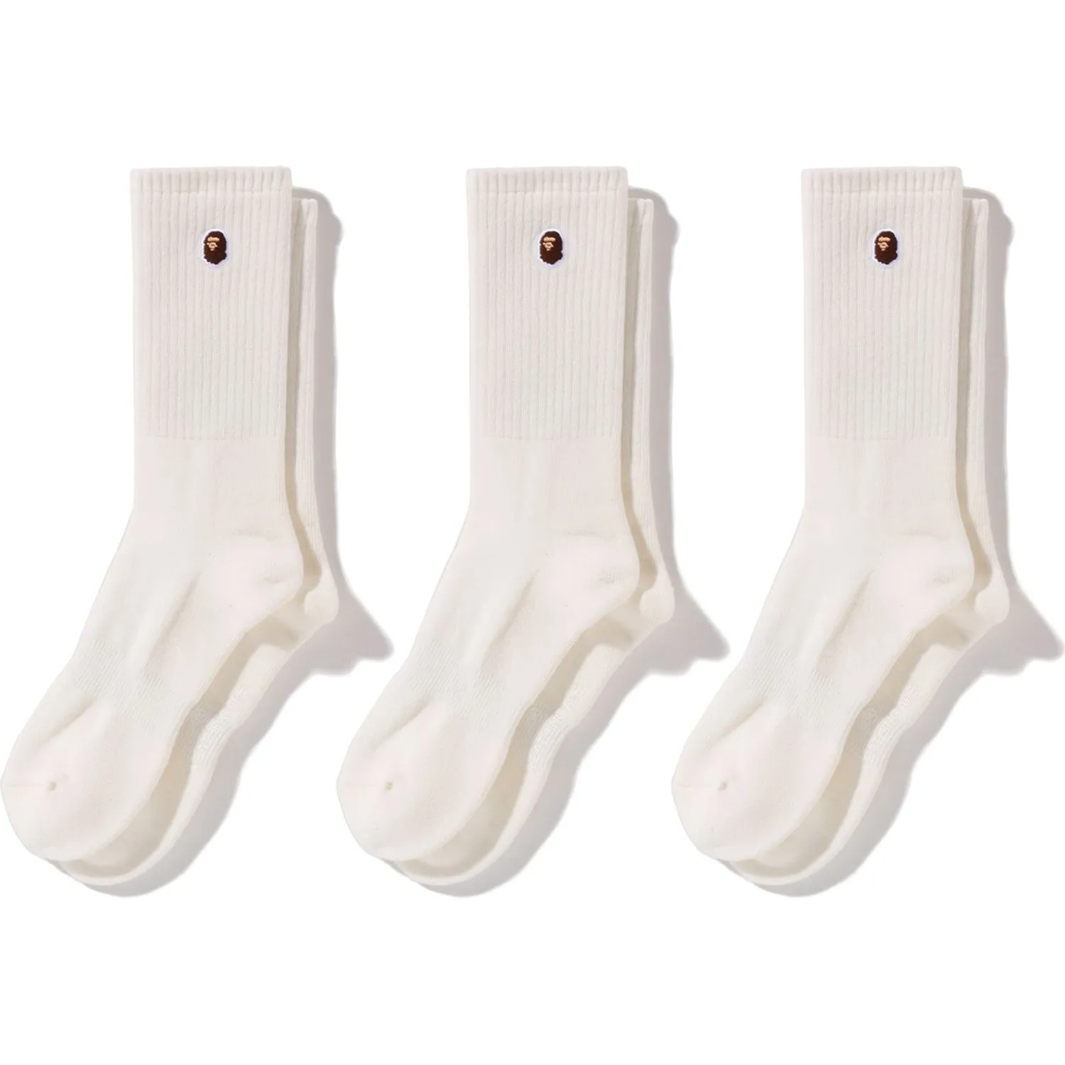 APE HEAD ONE POINT SOCKS 3 PAIRS MENS