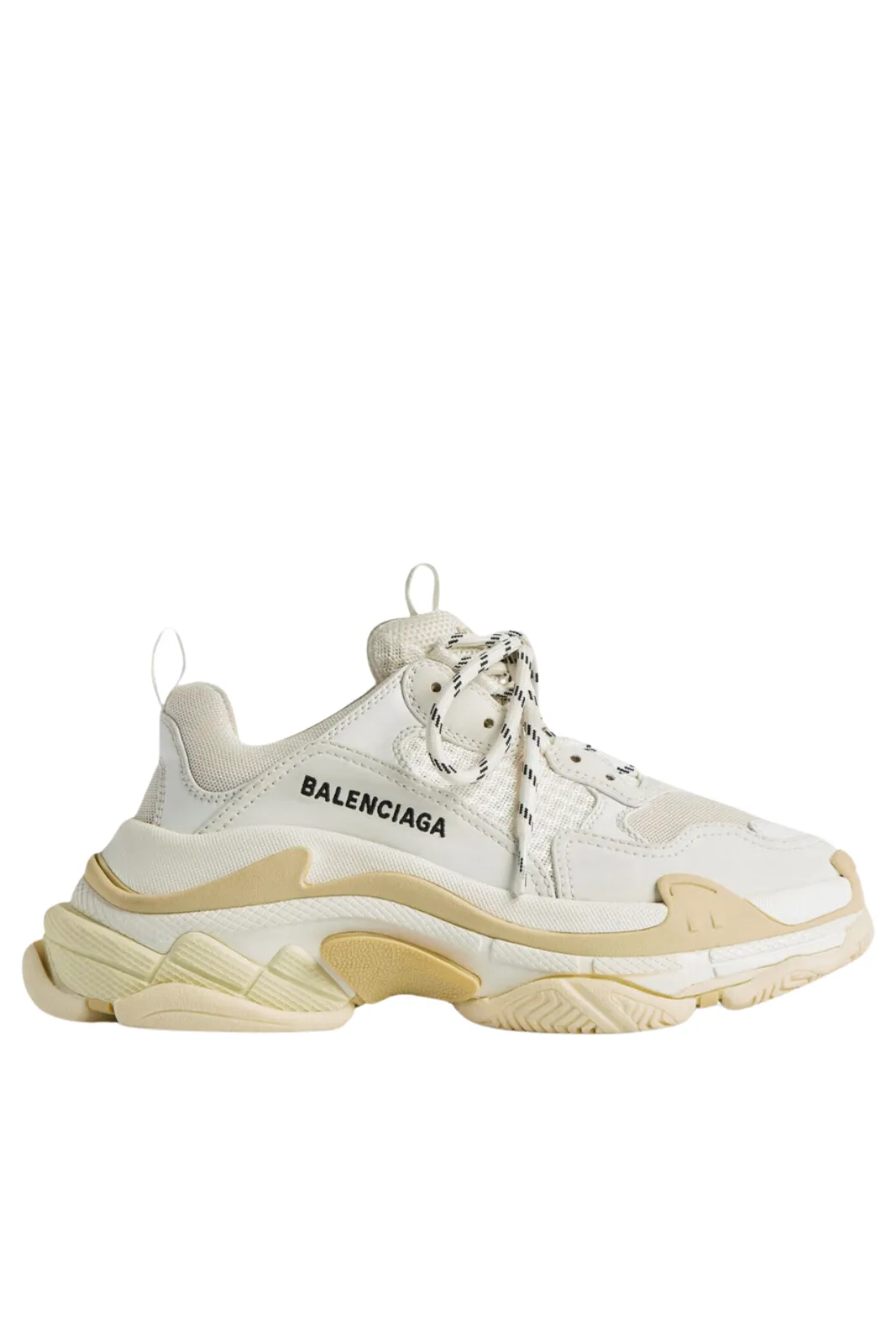 Balenciaga Triple S Sneaker in White/Beige