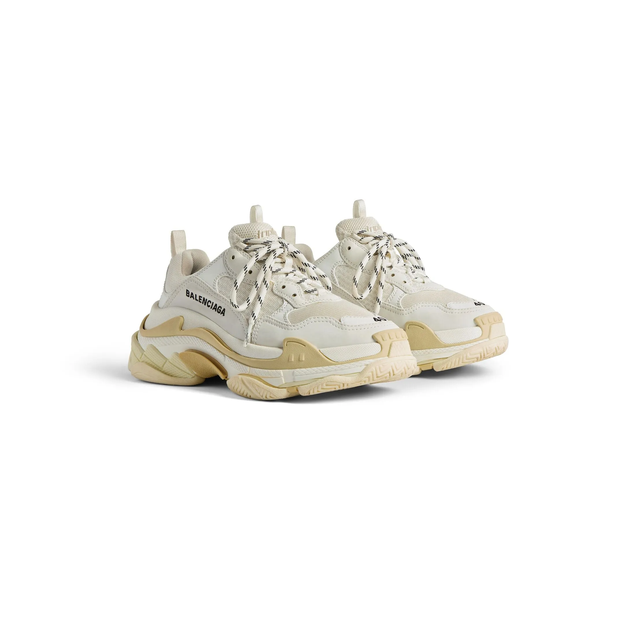 Balenciaga Triple S Sneaker in White/Beige