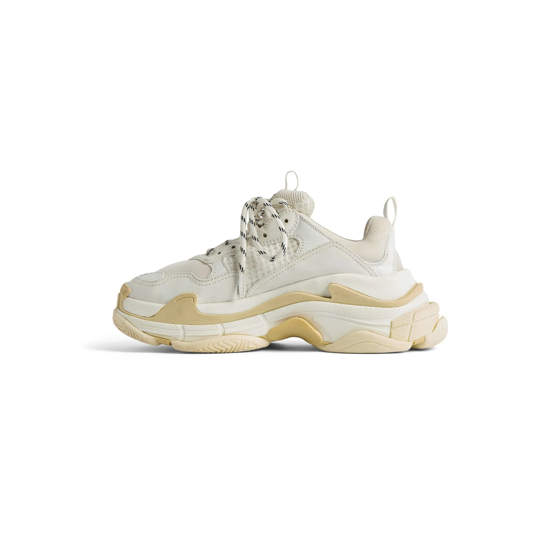 Balenciaga Triple S Sneaker in White/Beige