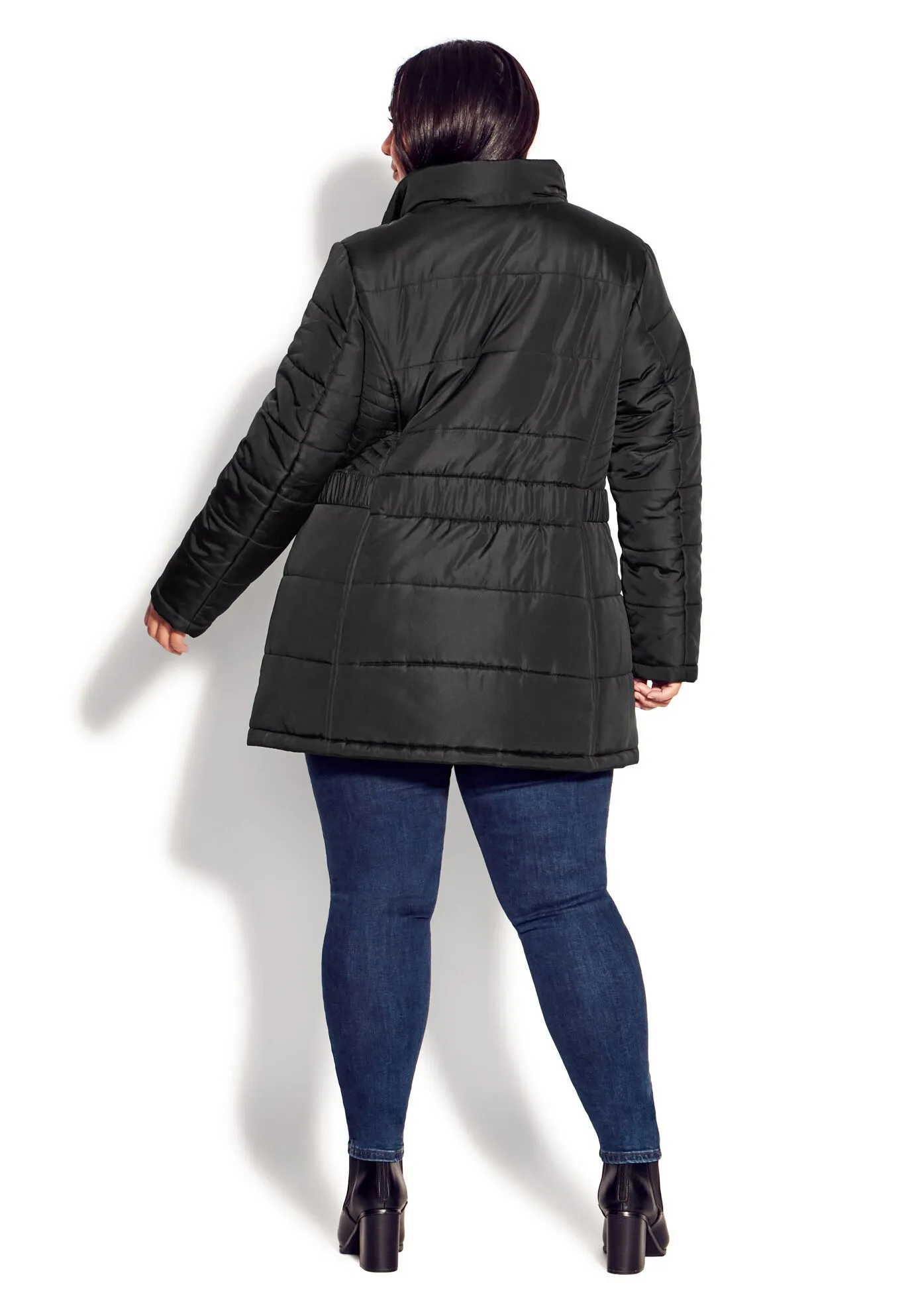 Belted Hood Puffer Coat