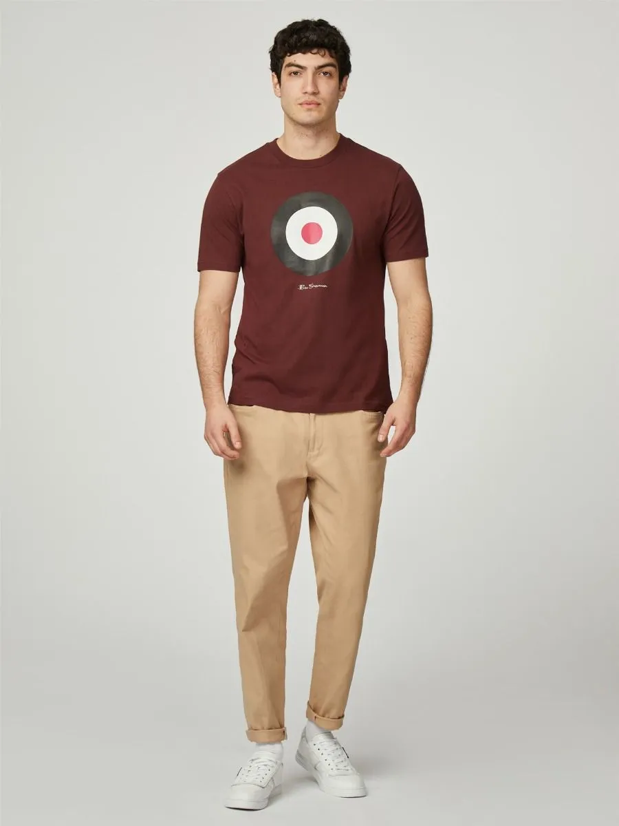 Ben Sherman Signature Target Tee Crew Neck T-Shirt Wine