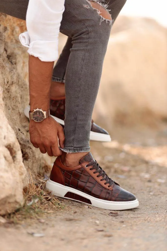 Berg Camel Leather Sneaker