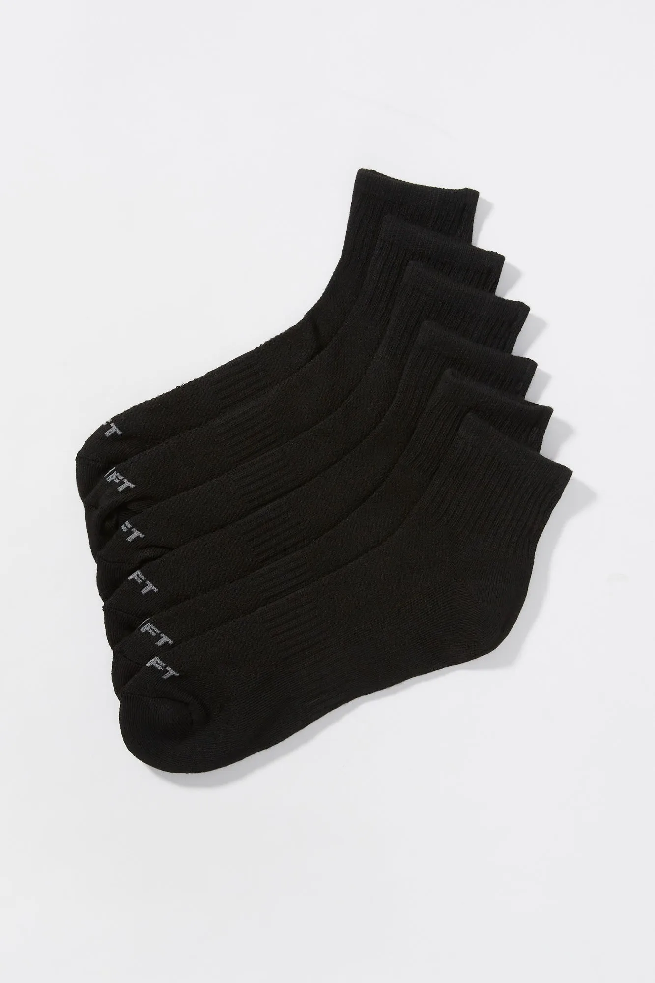 Black Boys Athletic Ankle Socks - 6 Pack