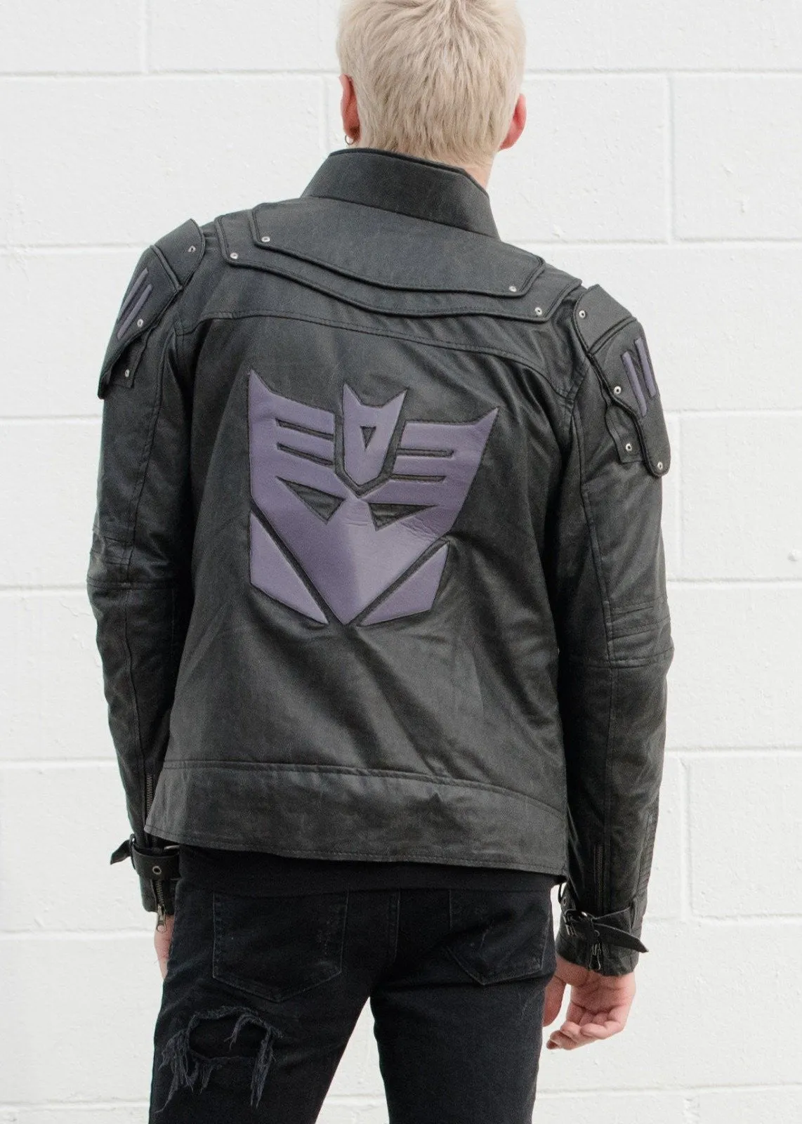 Buy Mens Transformers Decepticon Shield Leather Jacket | LucaJackets