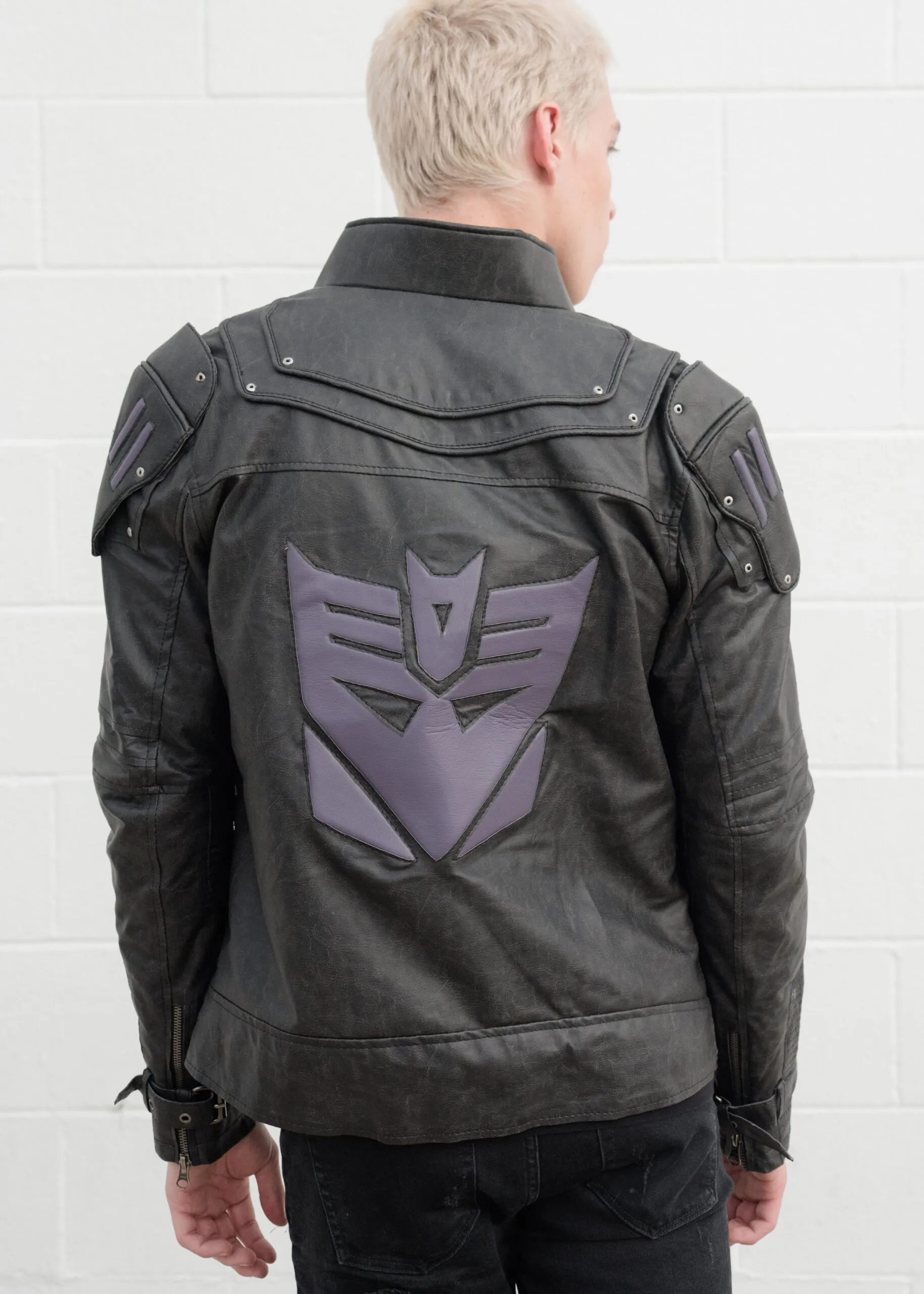 Buy Mens Transformers Decepticon Shield Leather Jacket | LucaJackets