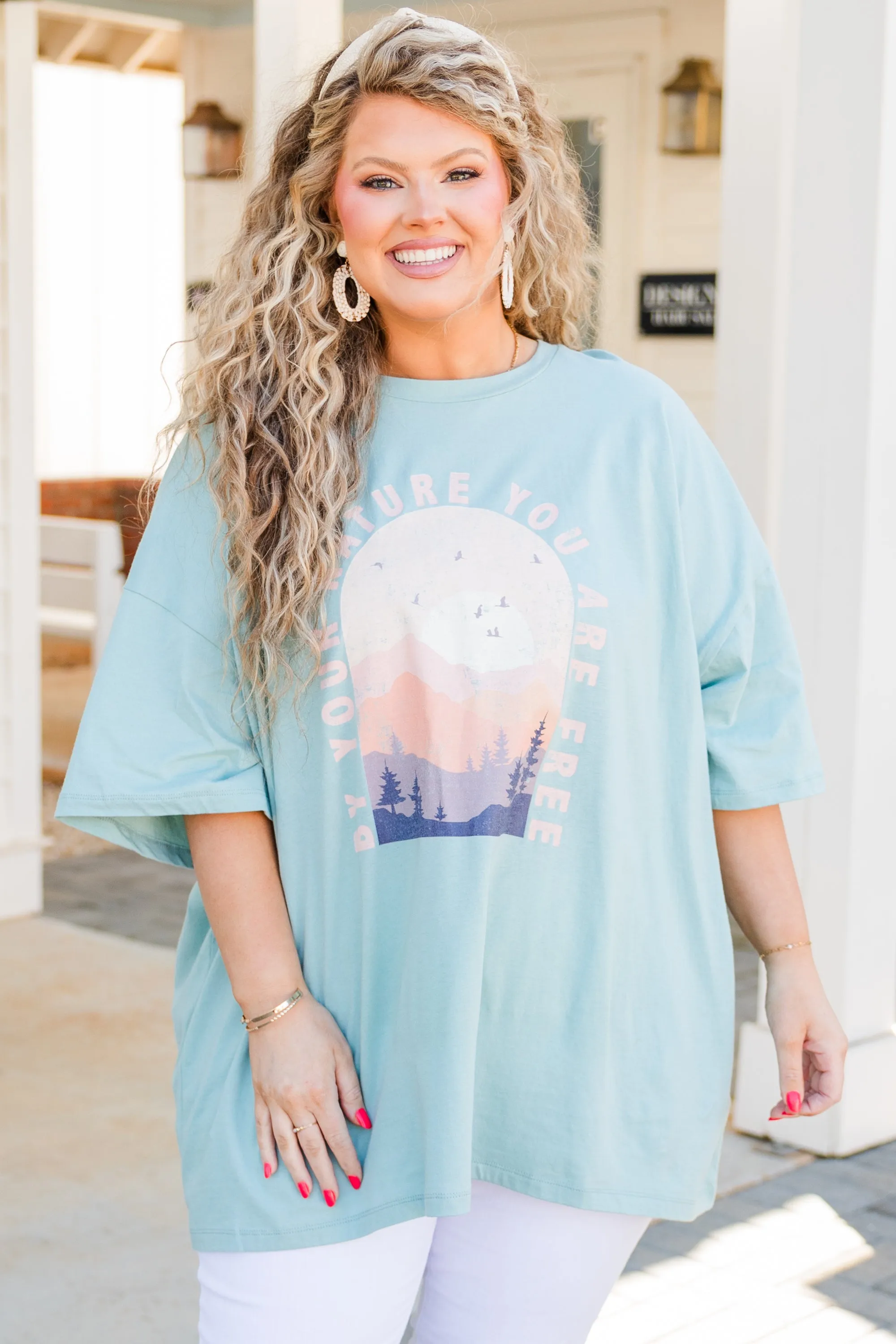 By Your Nature Boyfriend Tee, Dusty Green