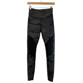 Carbon38 Camo Mesh Leggings- Size ~S (see notes, Inseam 27.5)