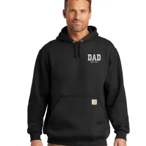 Carhartt DAD hoodie Embroidered, with Initials on sleeve