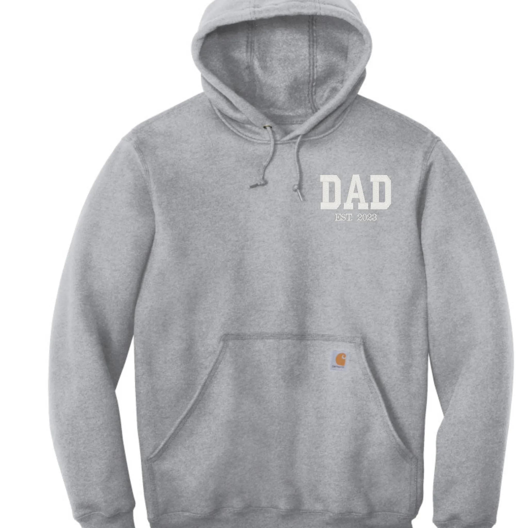 Carhartt DAD hoodie Embroidered, with Initials on sleeve