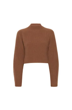 		Cashmere Silk Cropped Raglan Sweater	