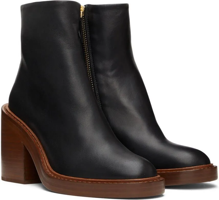 Chloé Black May Ankle Boots