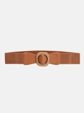 Circular Buckle Wide Belt