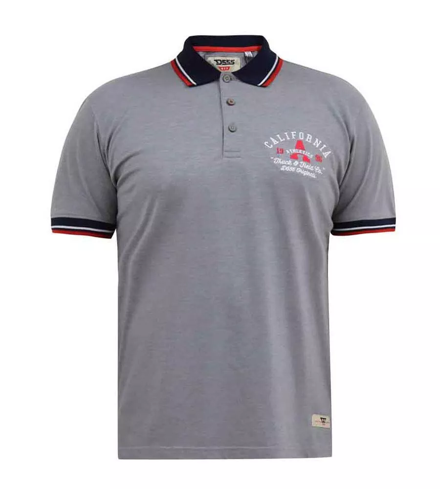 D555 Tall Mens Pique Polo Shirt With Chest Embroidery (MERSEA)