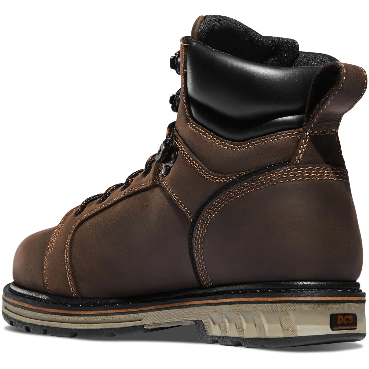 Danner Mens 6” Steel Yard Waterproof Steel Toe Work Boot- Brown Full-Grain Leather