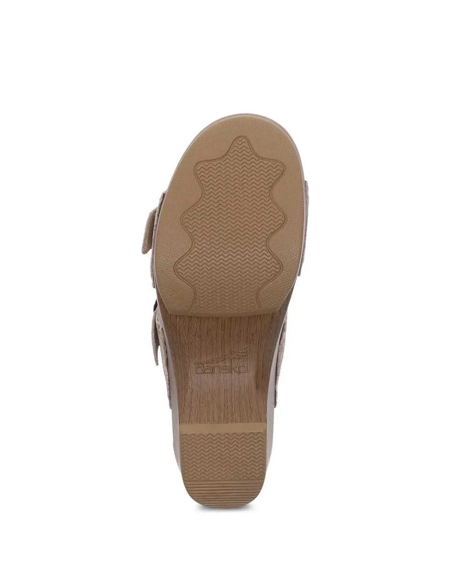 Dansko Womens Sophie Sandal-  Taupe Metallic