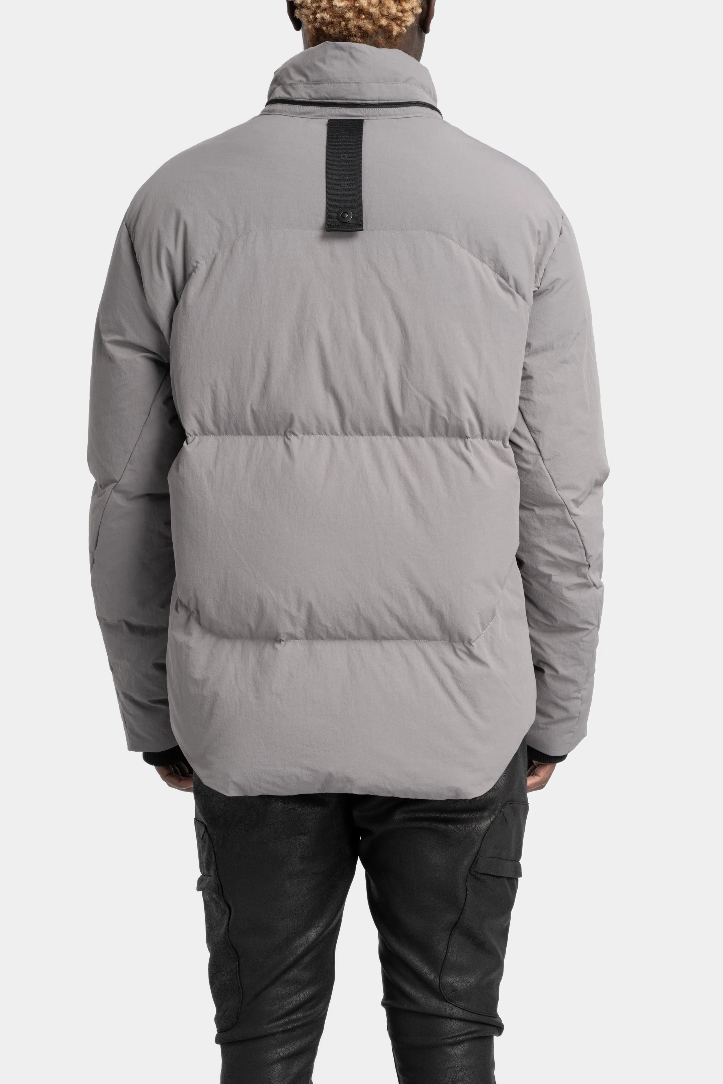 Detachable hood down jacket, Slate Grey