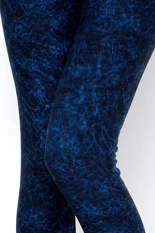 Distressed Blue Soft Leggings