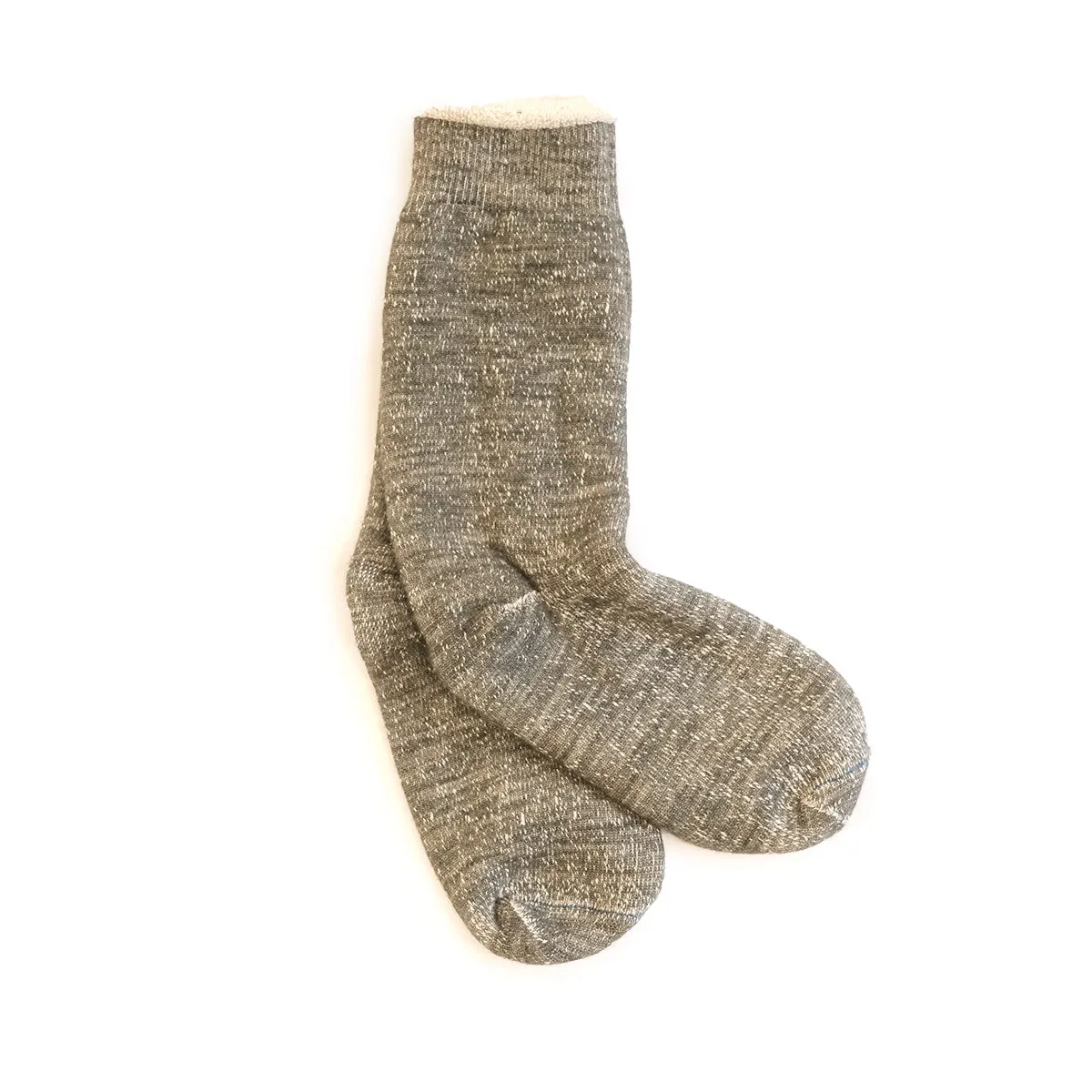 Double Face Merino Cotton Socks Army Green