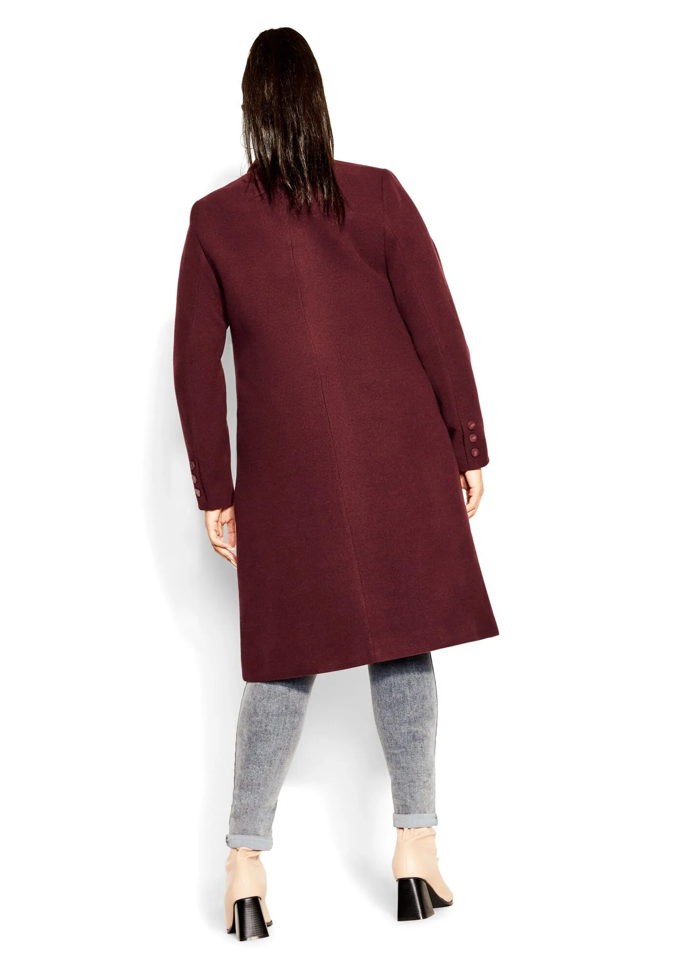 Effortless Chic Coat - oxblood