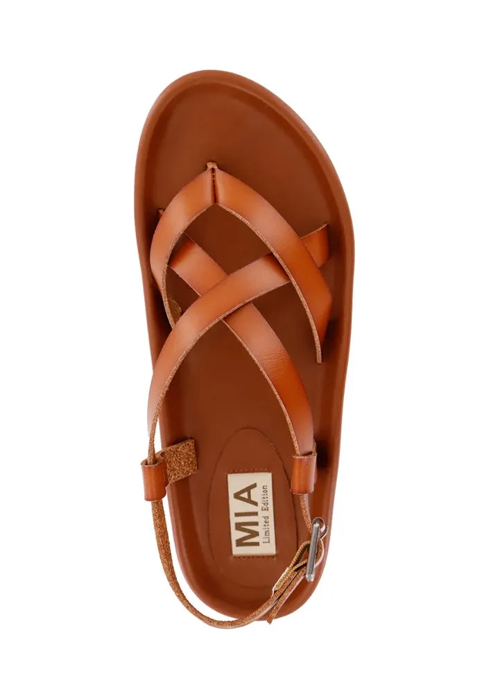 FINAL SALE - Mia Zurie Cognac Sandal