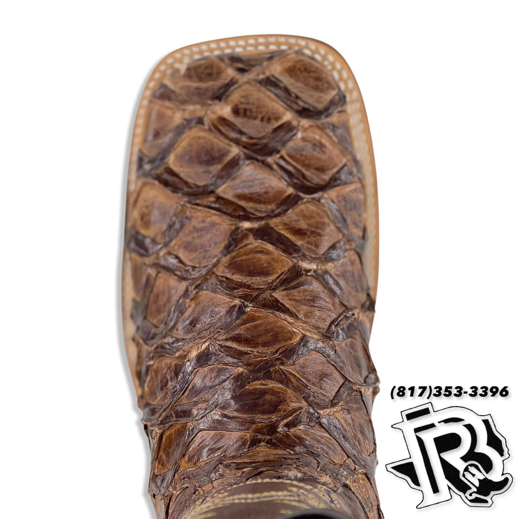 FISH BOOTS (BIG BASS) | DARK BROWN ORIGNAL FISH MEN SQUARE TOE BOOTS