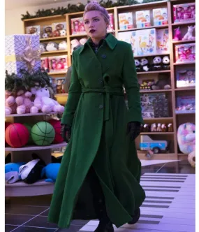 Florence Pugh Hawkeye Green Wool Coat