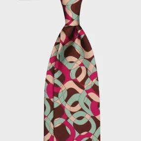 F.Marino Silk Tie Handmade 3 Folds Chain