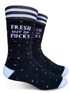 Fresh Men's Crew Socks - Out of Fucks!