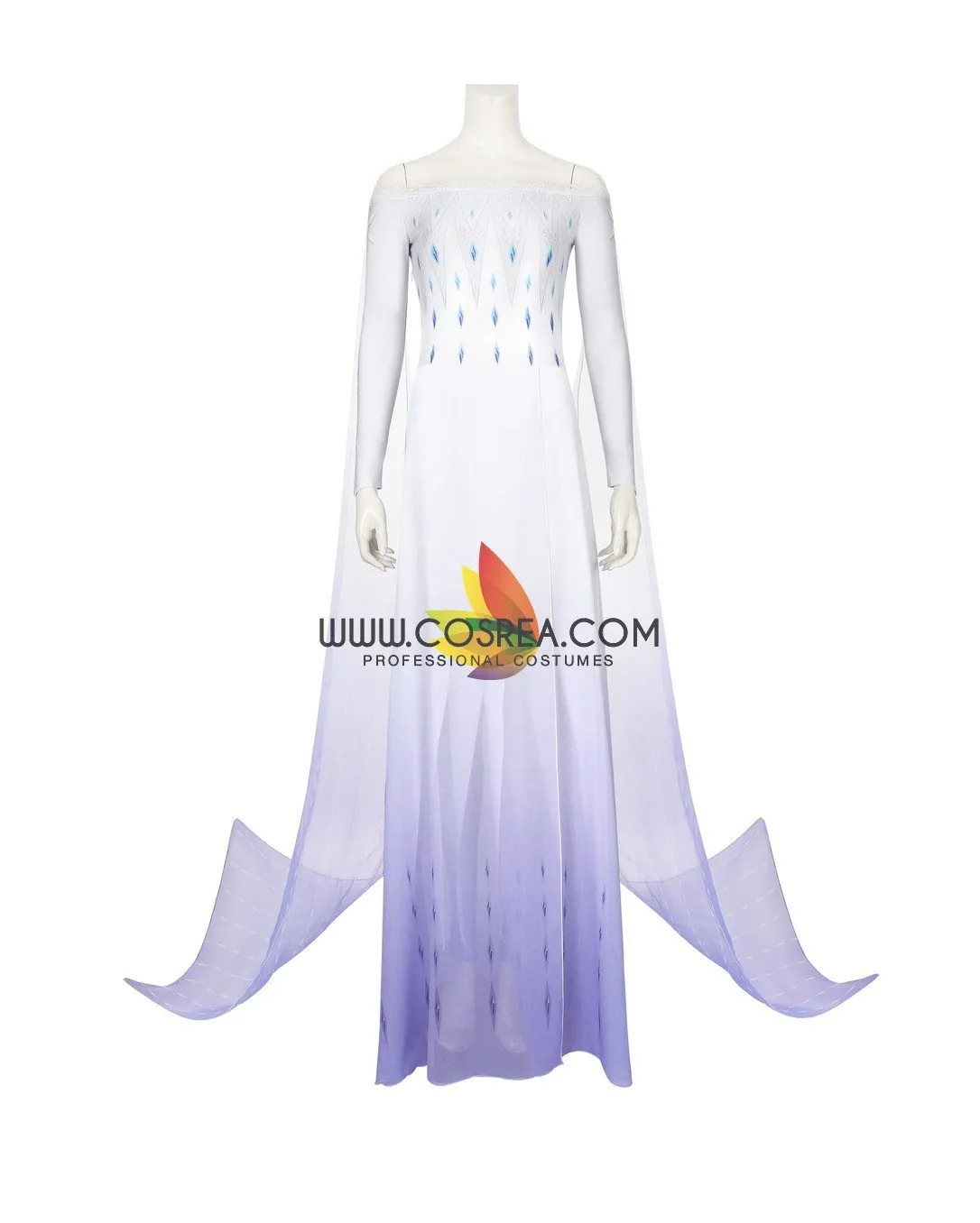 Frozen 2 Elsa Show Yourself Gradient Lilac Purple Cosplay Costume