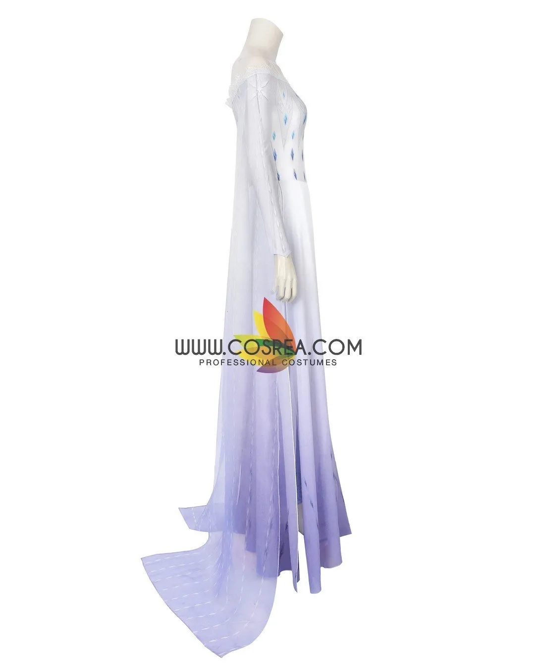 Frozen 2 Elsa Show Yourself Gradient Lilac Purple Cosplay Costume