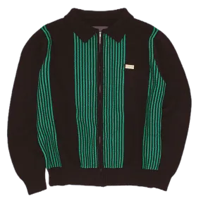 Fucking Awesome - Zip Polo Sweater - Black/Green