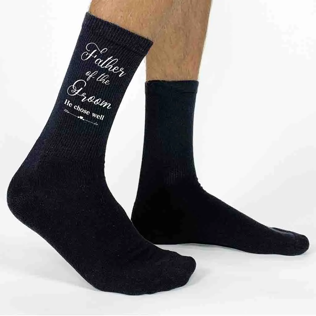 Funny Father of the Groom Socks - Hilarious Groom's Dad Socks for Wedding