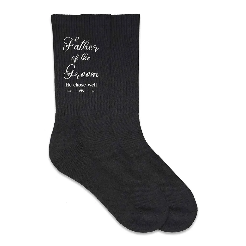 Funny Father of the Groom Socks - Hilarious Groom's Dad Socks for Wedding