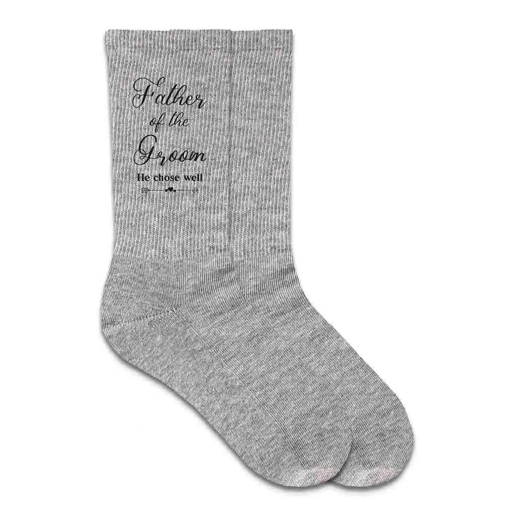 Funny Father of the Groom Socks - Hilarious Groom's Dad Socks for Wedding