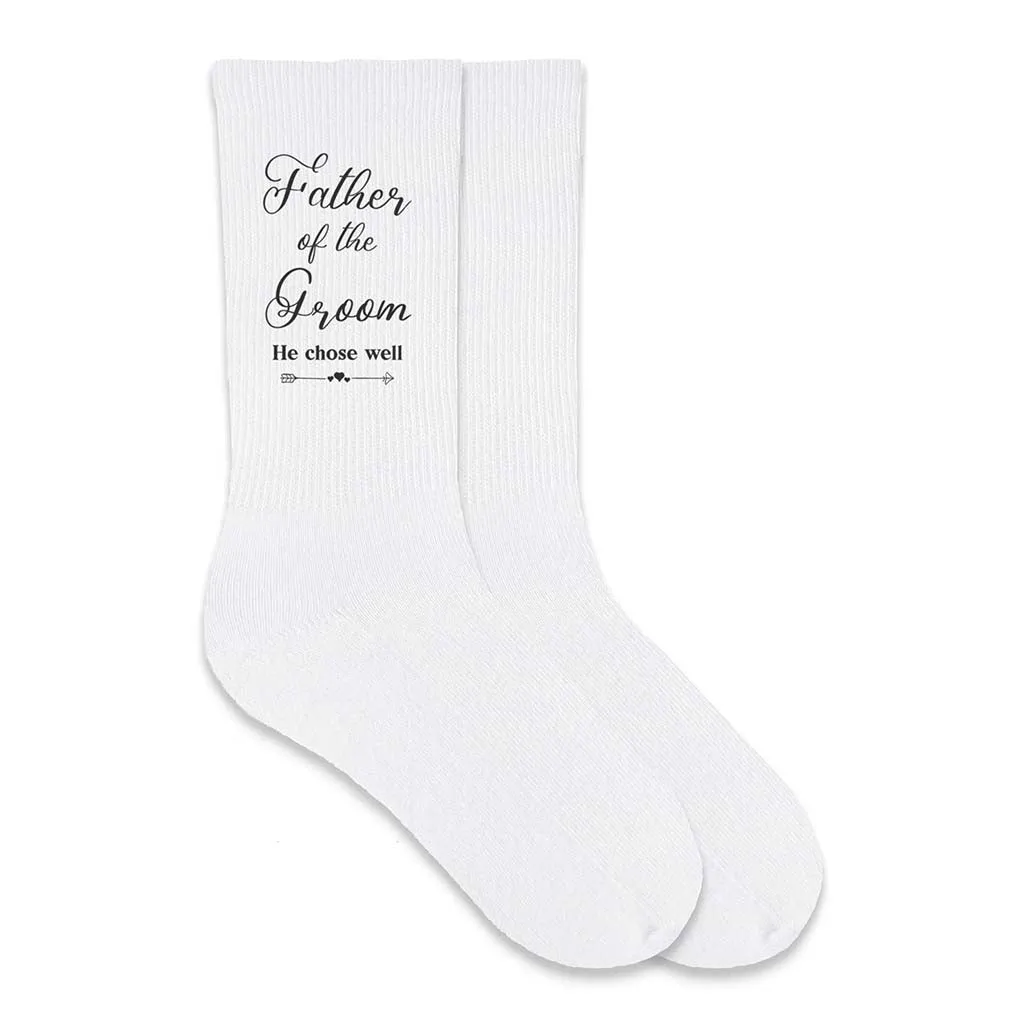 Funny Father of the Groom Socks - Hilarious Groom's Dad Socks for Wedding