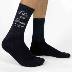 Funny Father of the Groom Socks - Hilarious Groom's Dad Socks for Wedding