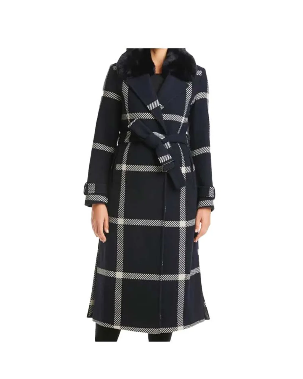 General Hospital Laura Wright Plaid Wrap Coat