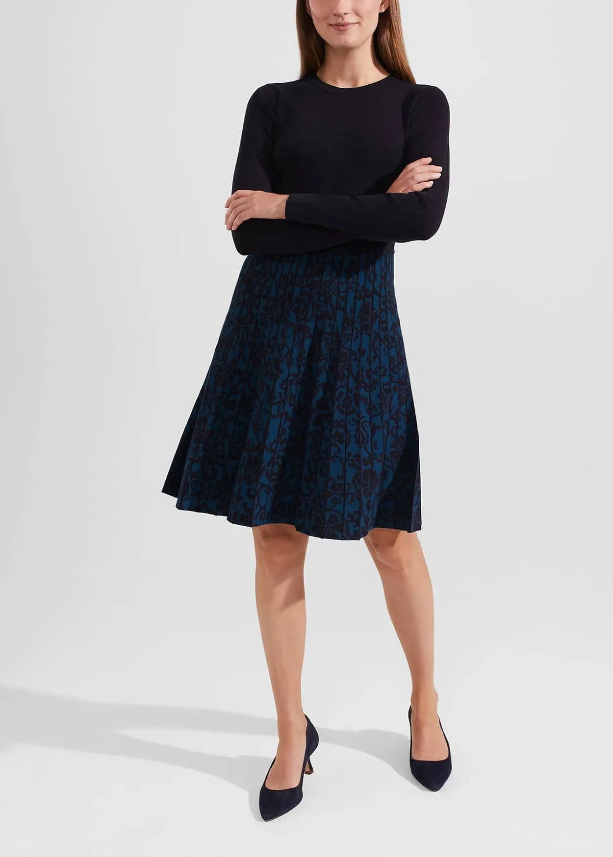 Gill Knitted Dress 0223/9439/1085l00 Hobbs-Navy-Blue