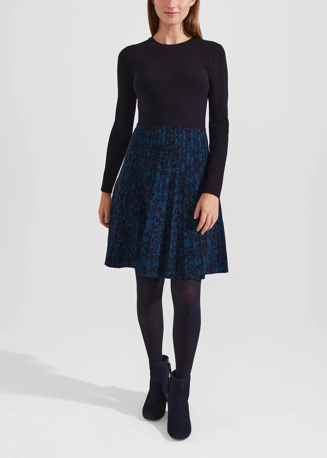 Gill Knitted Dress 0223/9439/1085l00 Hobbs-Navy-Blue