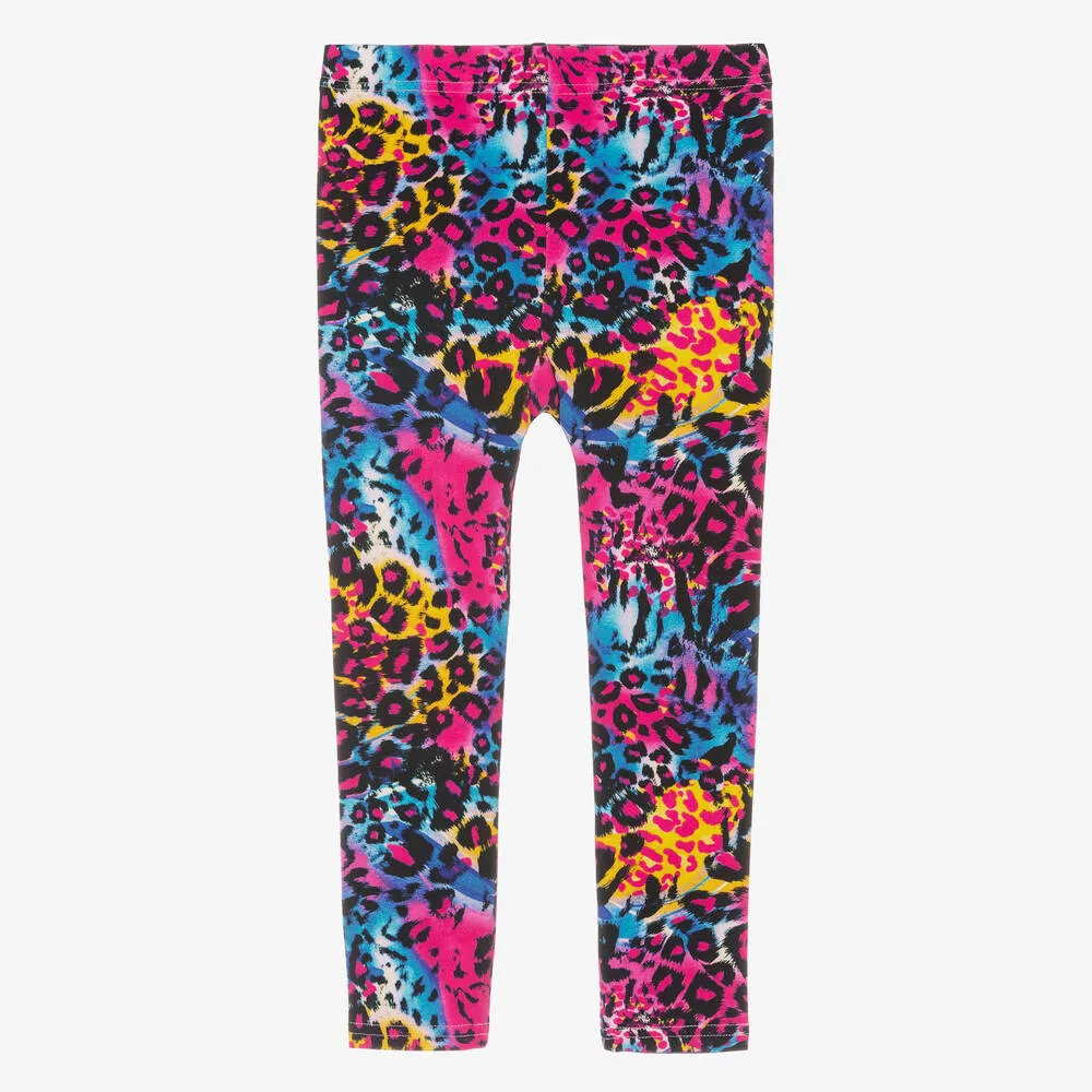 Girls Cotton Leopard Leggings