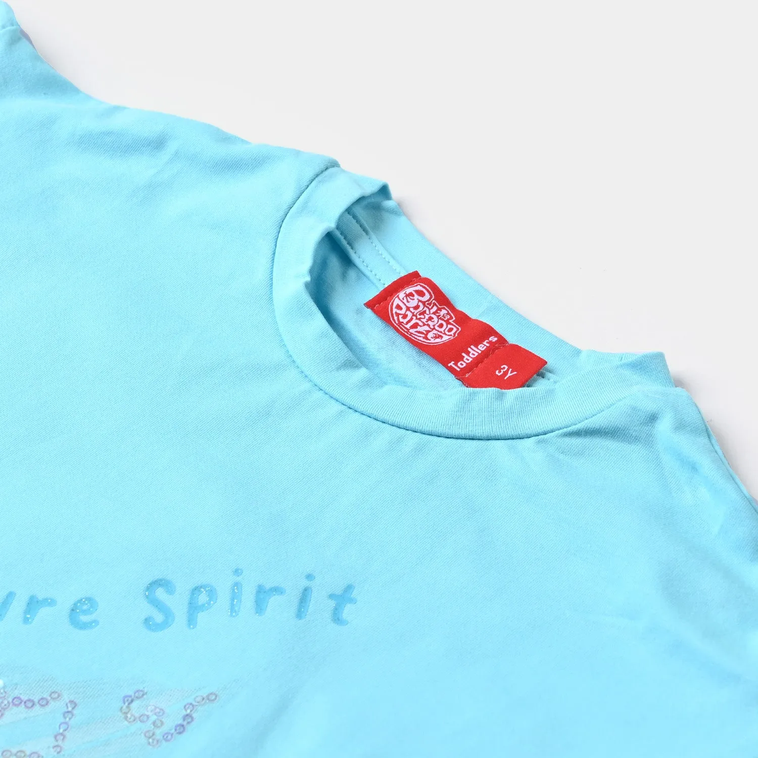 Girls Lycra Jersey T-Shirt Nature Spirit-LT.Blue