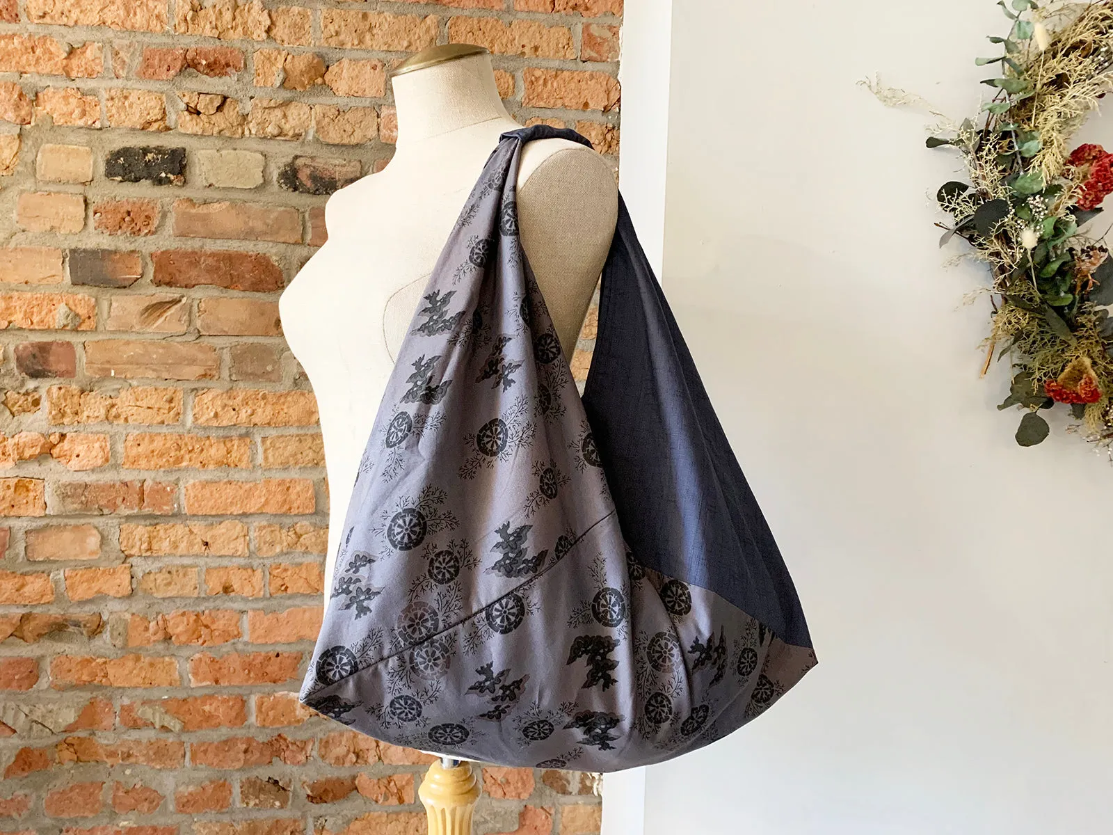 *Handmade* Origami bag | Market bag | Pine (Grey)