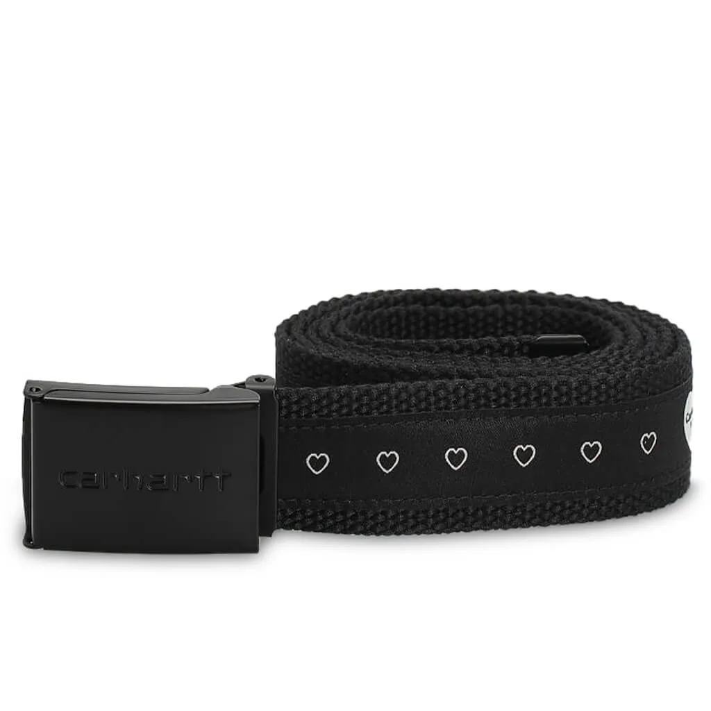 Heart Bandana Belt - Black