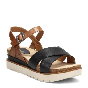 Josef Seibel Womens Clea 10 Sandal- Black Leather