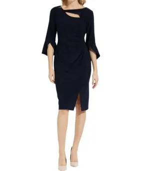 Joseph Ribkoff Silky Knit Tulip Dress In Midnight/midnight